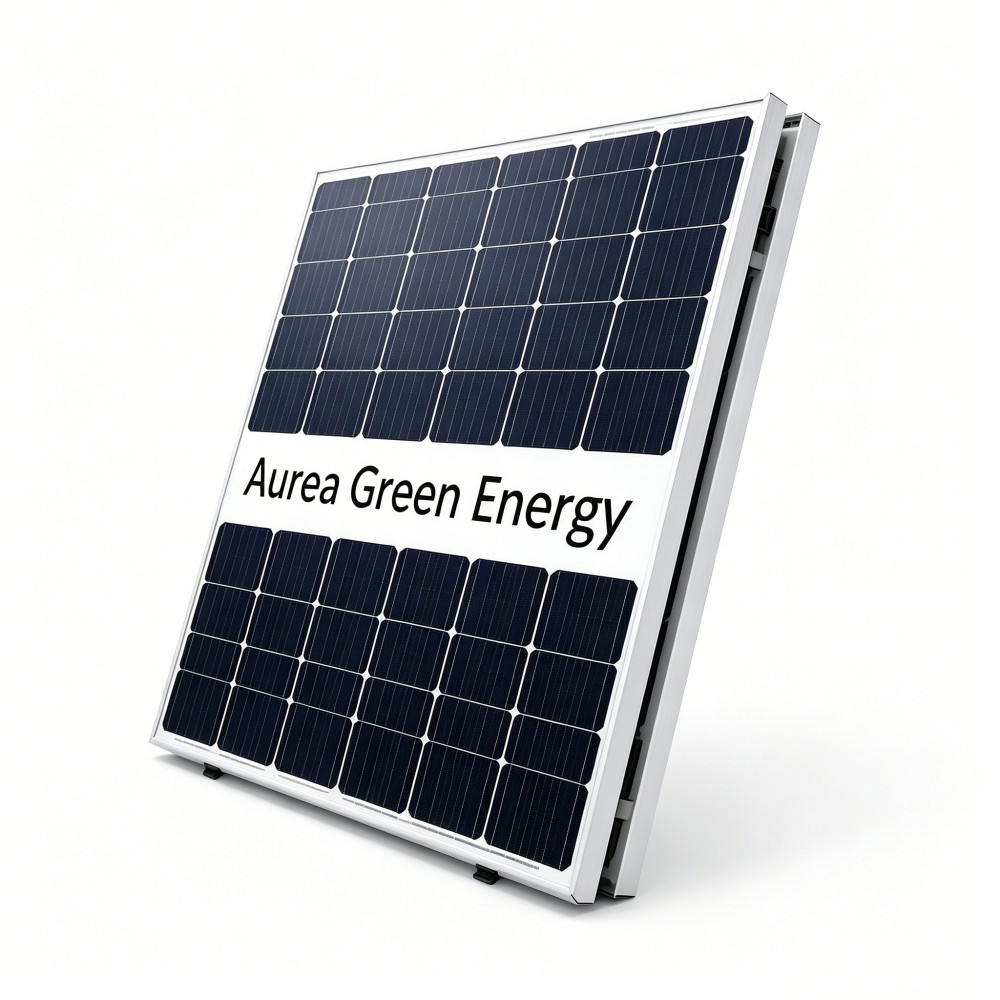 Aurea Green Energy Monocrystalline Solar Panel High Efficiency PV Module for Off-Grid Home Power, RV, Cabin & Residential Solar Energy System